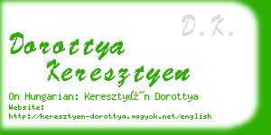 dorottya keresztyen business card